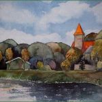 Aquarellmalerei Landschaften Vorlagen Angenehm Middelhagen Im Herbst © Aquarell Von Frank Koebsch