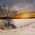 Aquarellmalerei Landschaften Vorlagen Cool Winterabend C Aquarell Von Frank Koebsch Landschaft