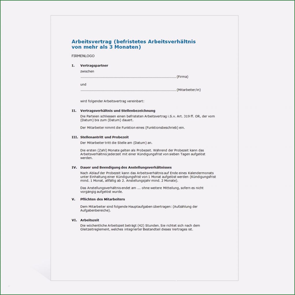 Arbeitsvertrag Gebäudereinigung Vorlage Großartig Arbeitsvertrag Kündigung Vorlage