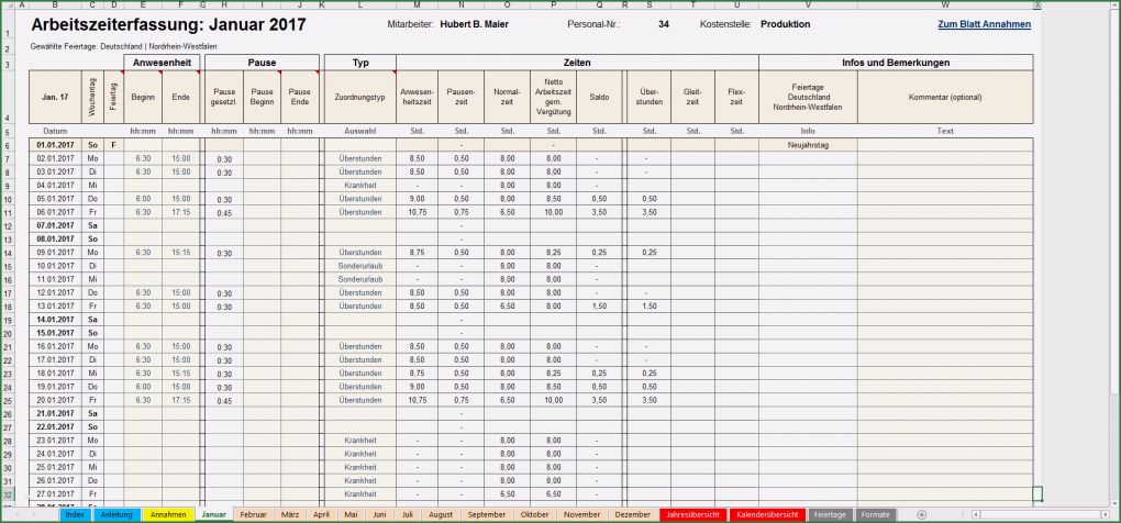 Arbeitszeit Berechnen Excel Vorlage Angenehm Zeiterfassung Excel Vorlage Schweiz Gratis Muster