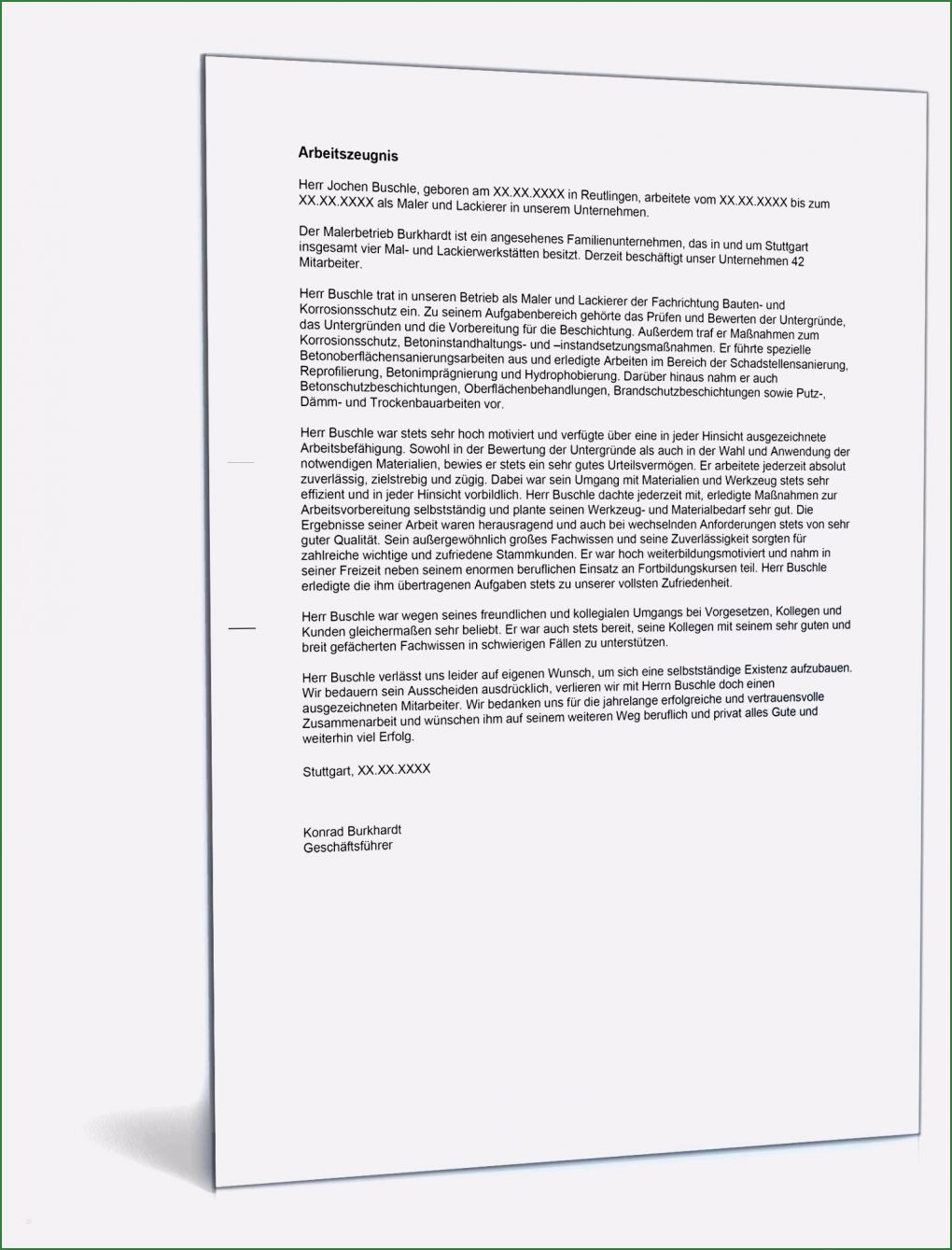 Arbeitszeugnis Maler Und Lackierer Vorlage Genial 17 Bewerbung Maler Und Lackierer