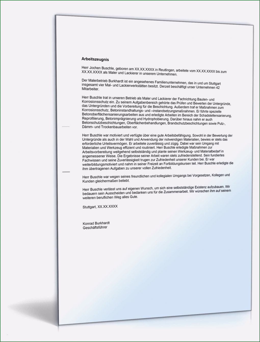 Arbeitszeugnis Maler Und Lackierer Vorlage Hübsch Arbeitszeugnis Maler Und Lackierer Note Drei