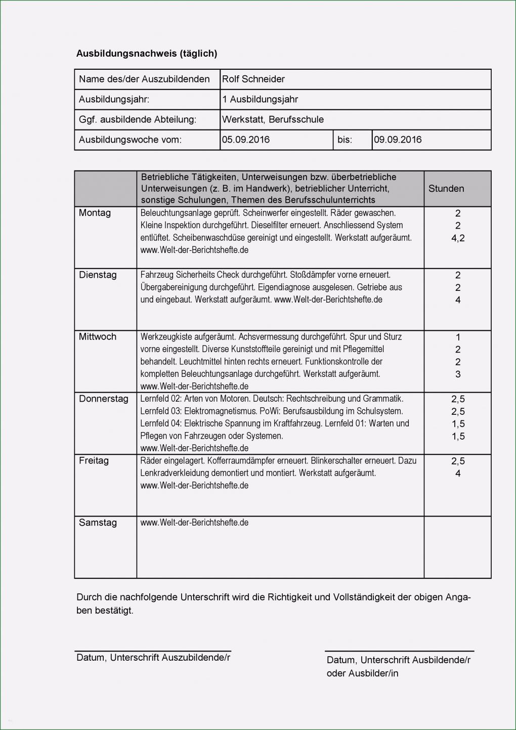 Arbeitszeugnis Maler Und Lackierer Vorlage Neu 10 Schönste Berichtsheft Vorlage Täglich Kostenlos Ideen
