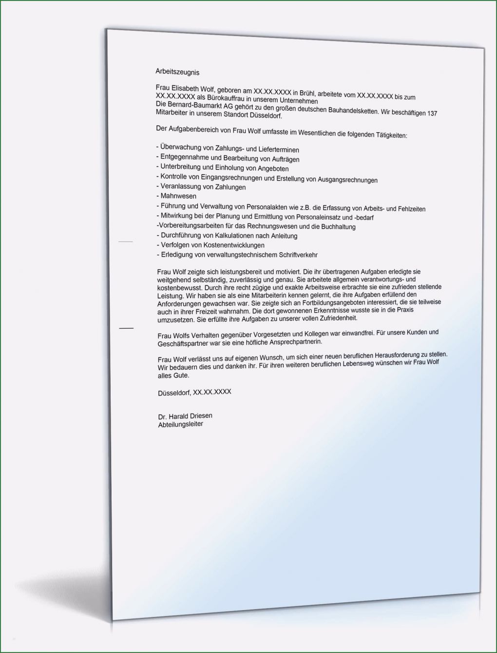 Arbeitszeugnis Vorlage Download Cool Arbeitszeugnis Bürokauffrau Note Drei