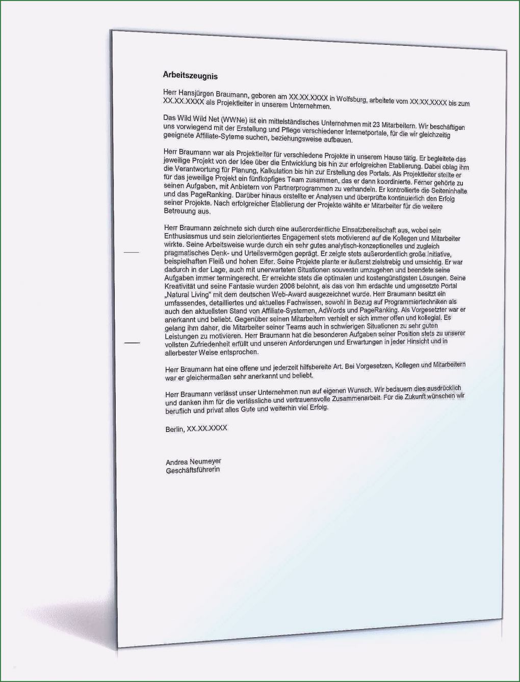 Arbeitszeugnis Vorlage Download Neu 16 Arbeitszeugnis Vorlage Kostenlos