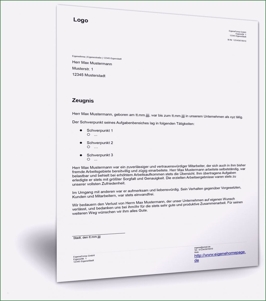 Arbeitszeugnis Vorlage Download Süß 16 Arbeitszeugnis Vorlage Kostenlos