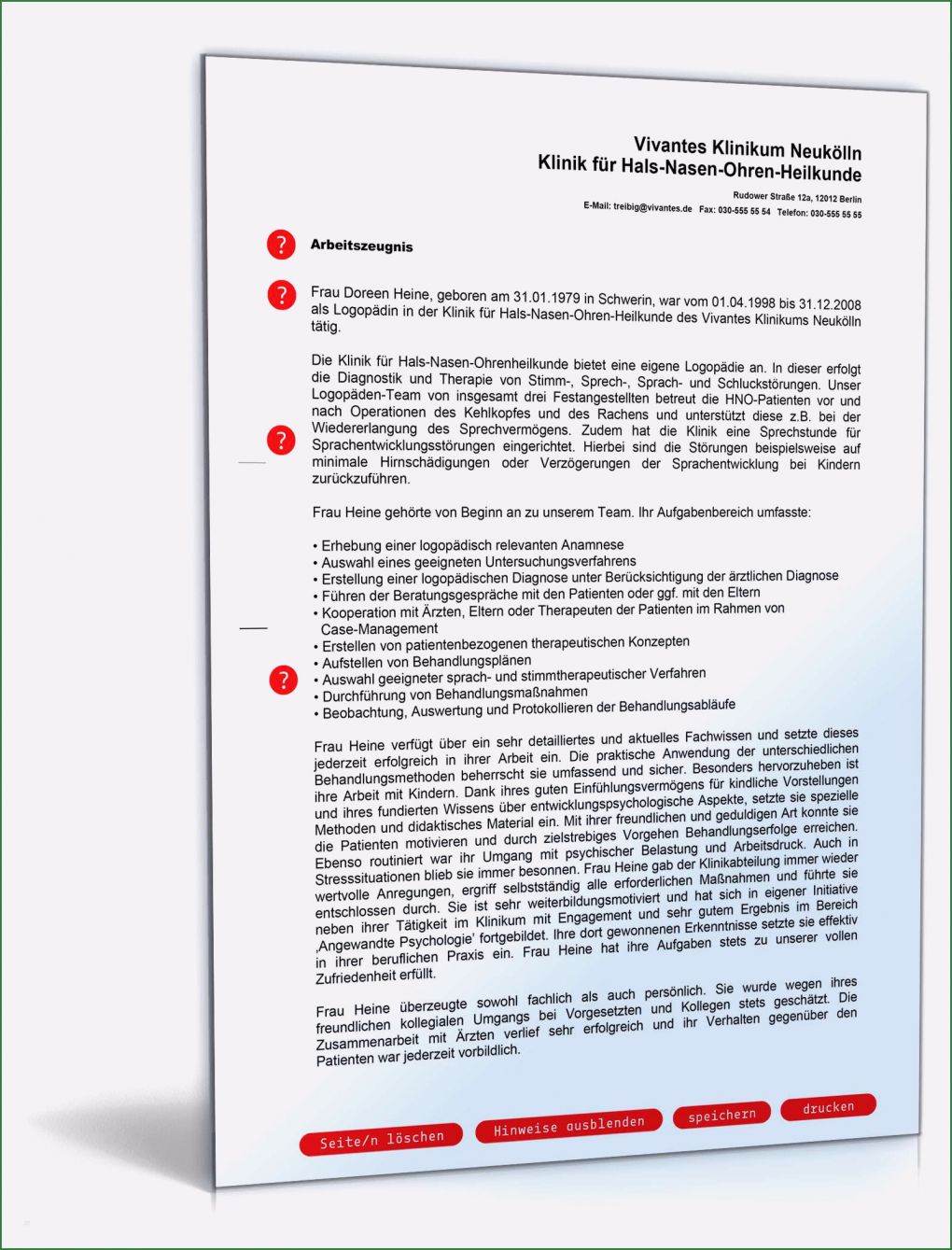 Arbeitszeugnis Vorlage Download Wunderbar Arbeitszeugnis Logopäde Note Zwei