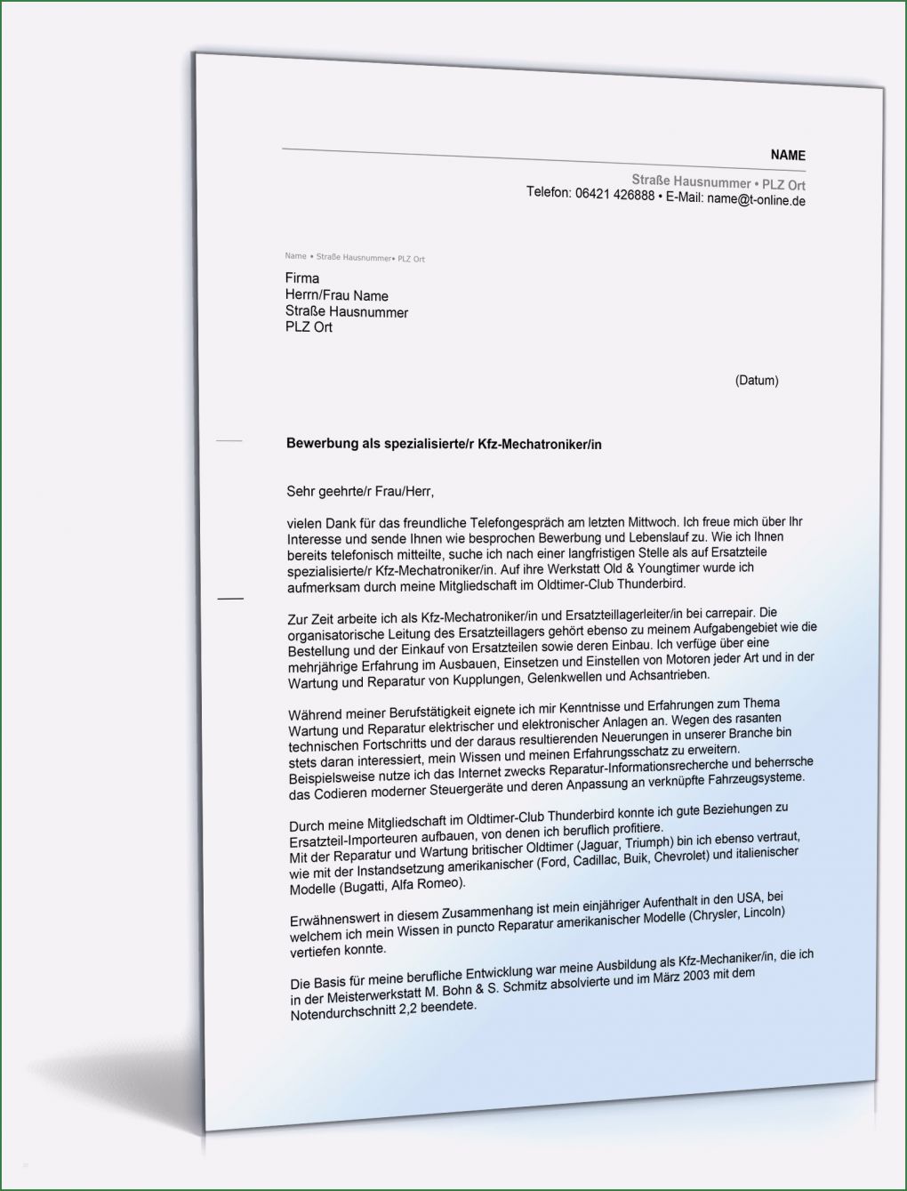 Arbeitszeugnis Vorlage Kfz Mechaniker Erstaunlich Anschreiben Bewerbung Kfz Mechaniker Kfz Mechatroniker