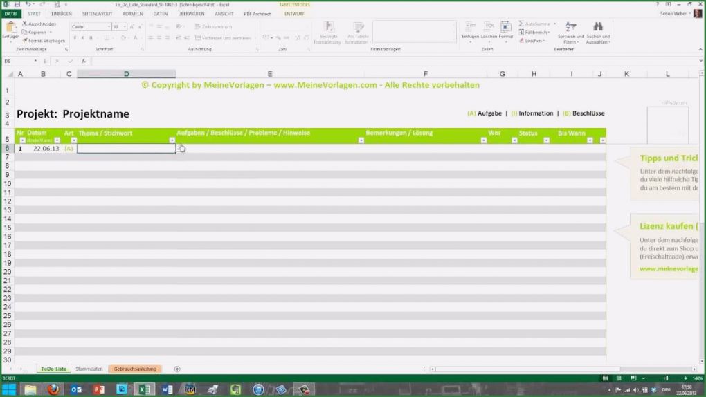Aufgabenliste Vorlage Word Neu Tutorial Excel to Do Liste Pendenzenliste Aufgabenliste