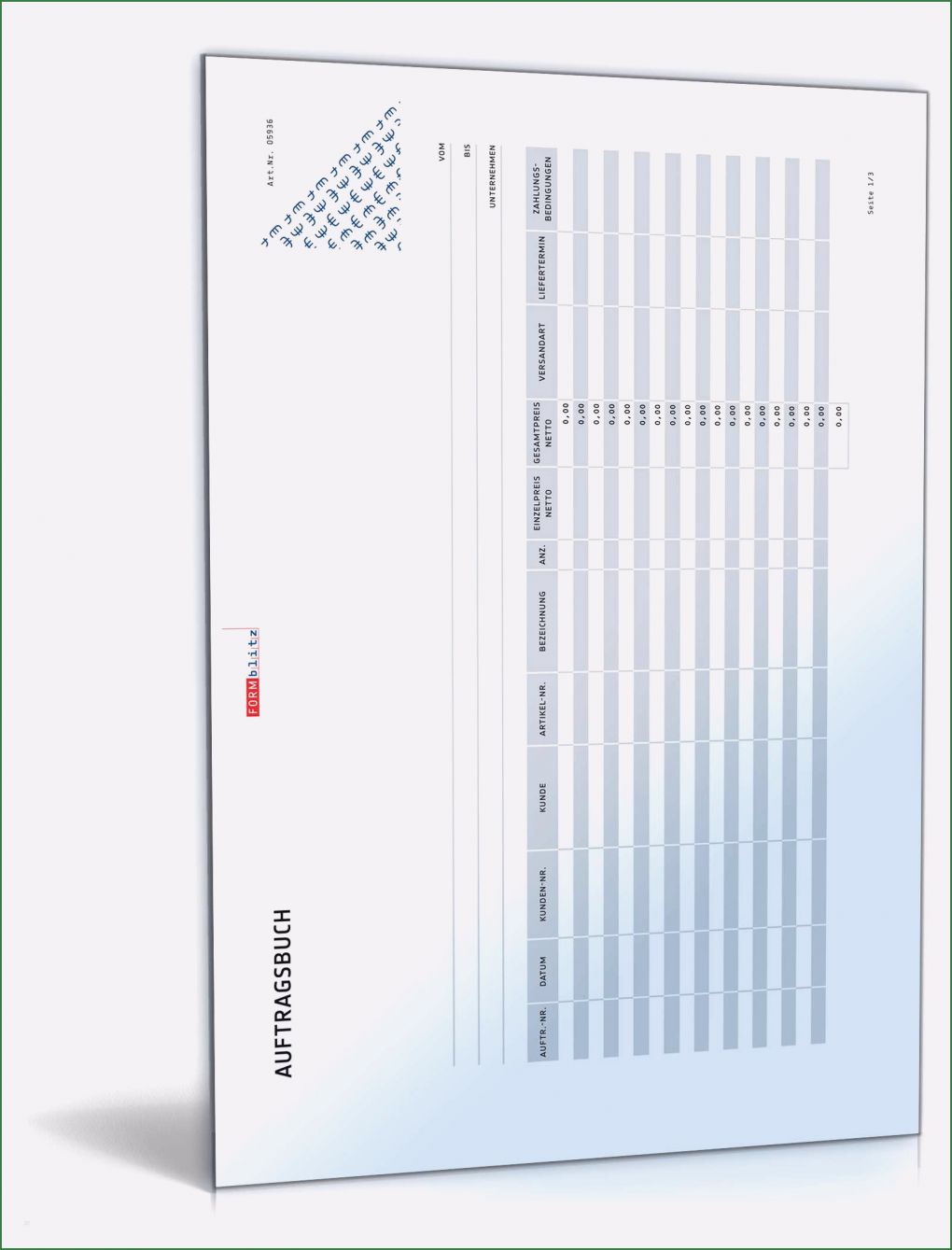 Auftragsbuch Vorlage Erstaunlich Auftragsbuch