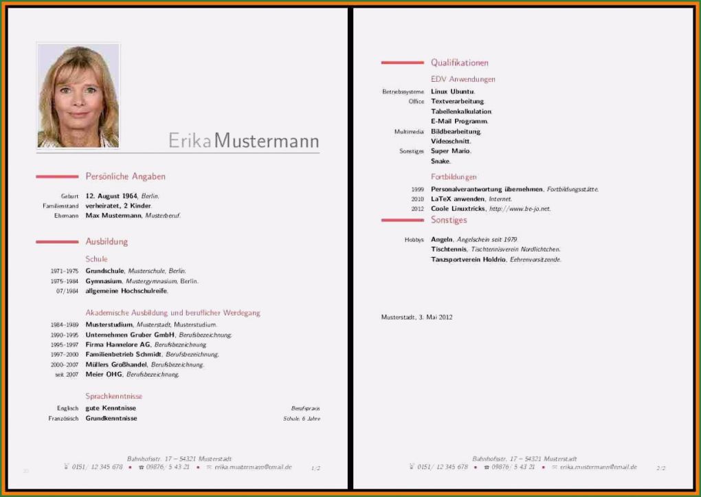 Ausbildung Lebenslauf Vorlage Erstaunlich 7 Muster Lebenslauf Ausbildung