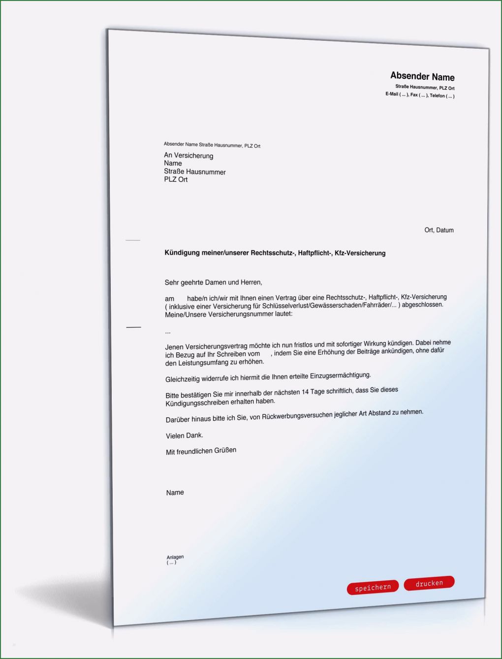 Außerordentliche Kündigung Private Krankenversicherung Vorlage Luxus Außerordentliche Kündigung Versicherung