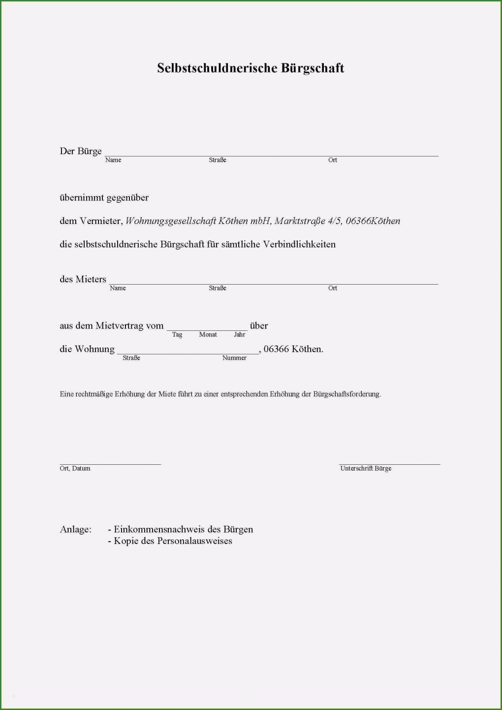 Ausfallbürgschaft Miete Vorlage Bewundernswert 12 Ausgezeichnet Vorlage Mietbürgschaft Immoscout24 Für