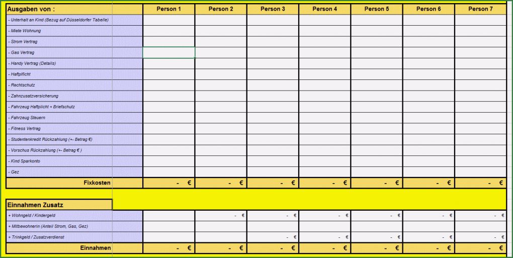 Ausgaben Tabelle Vorlage Schön Wirtschaftlichkeitsberechnung Immobilien Excel – Gehen