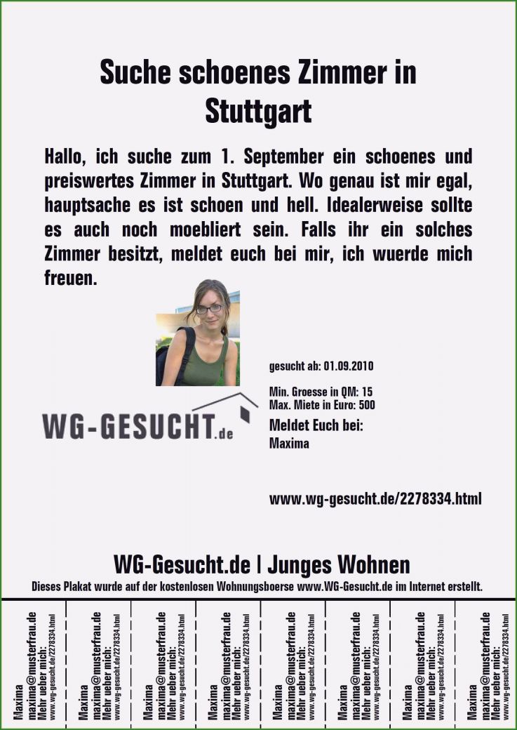 Aushang Gestalten Vorlage Neu Sensationell Anzeige Wohnungssuche Vorlage Für Deinen Erfolg