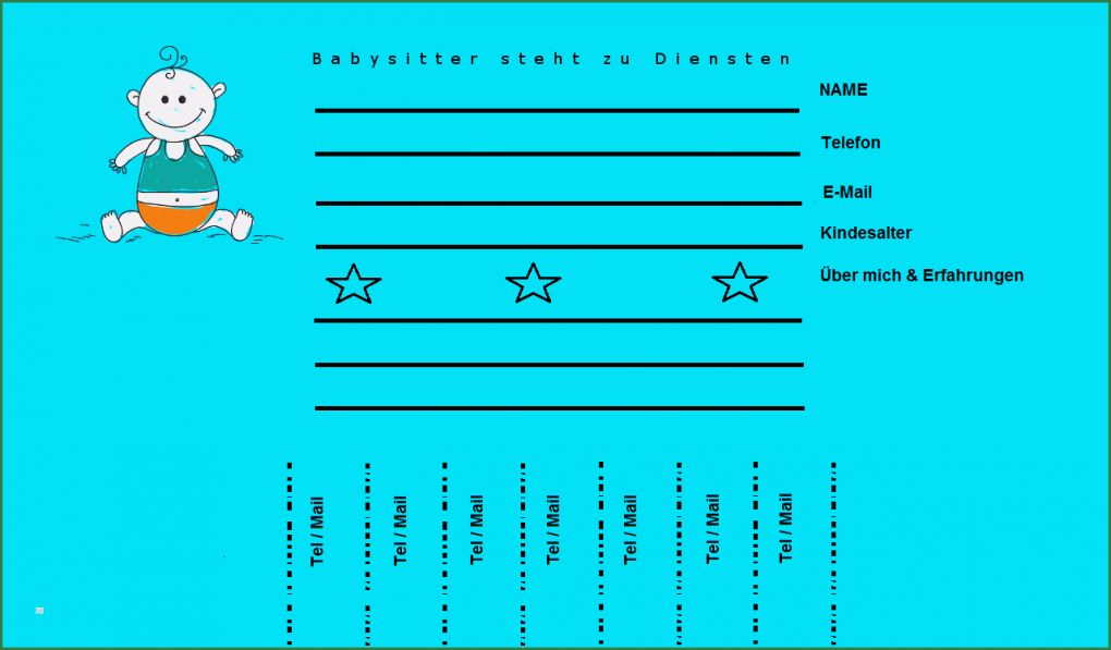 Aushang Nachhilfe Vorlage Cool Babysitter Aushang Muster Als Vorlage