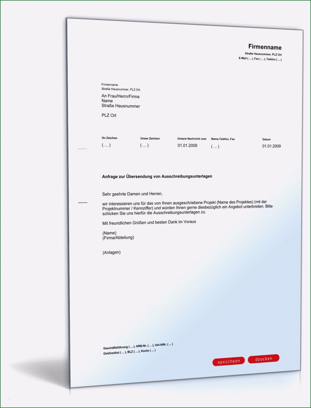 Ausschreibung Spedition Vorlage Genial Anfrage Übersendung Ausschreibungsunterlagen