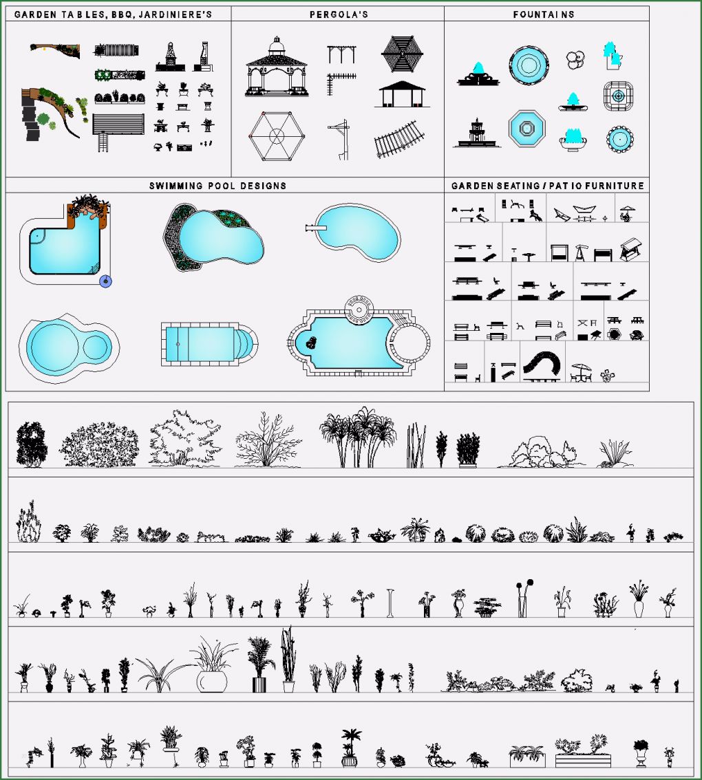 Autocad Vorlagen Download Dwg Inspiration Garden and Landscape Design Cad Blocks Dwg Cadblocksfree