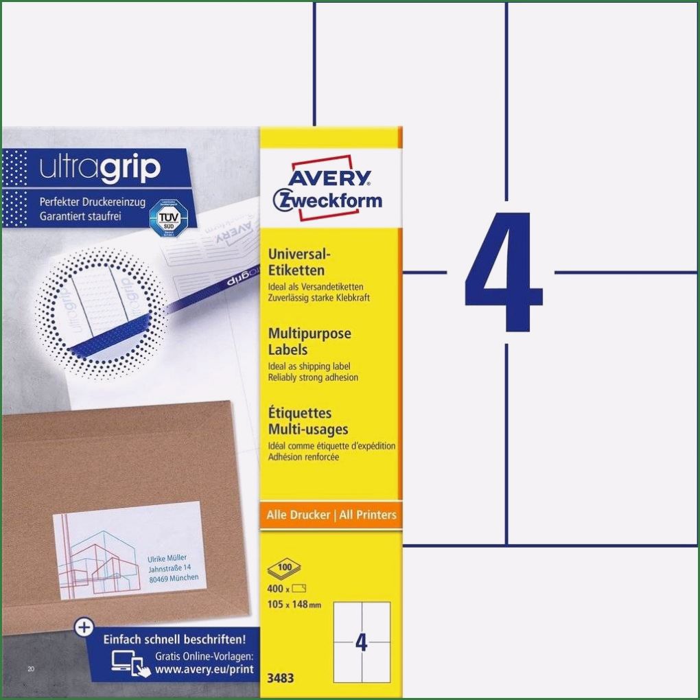 Avery Etiketten 3484 Vorlage Großartig Zweckform Etiketten Vorlagen