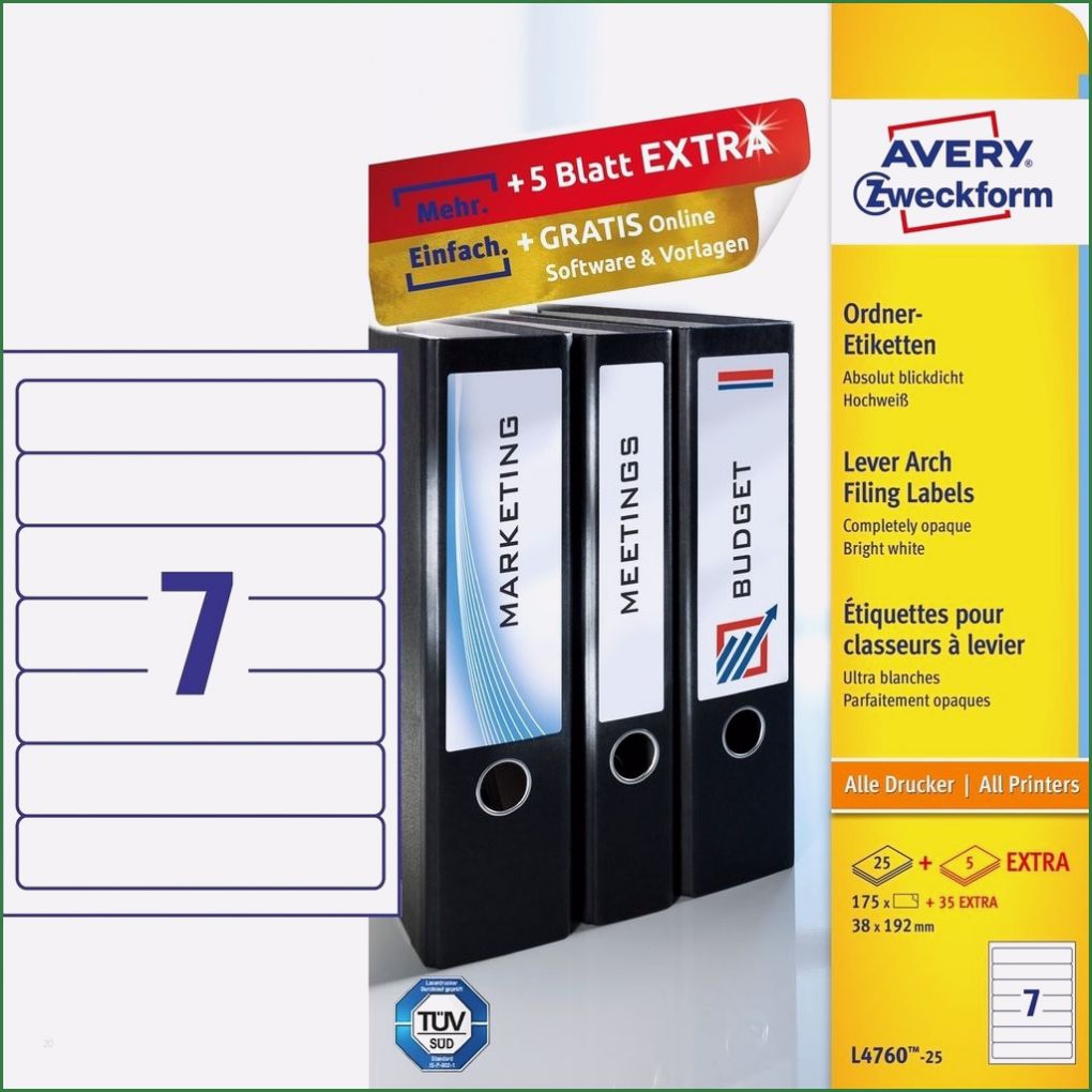 Avery L4761 Vorlage Word Erstaunlich Etichette Per Raccoglitori Da Stampare Gratis