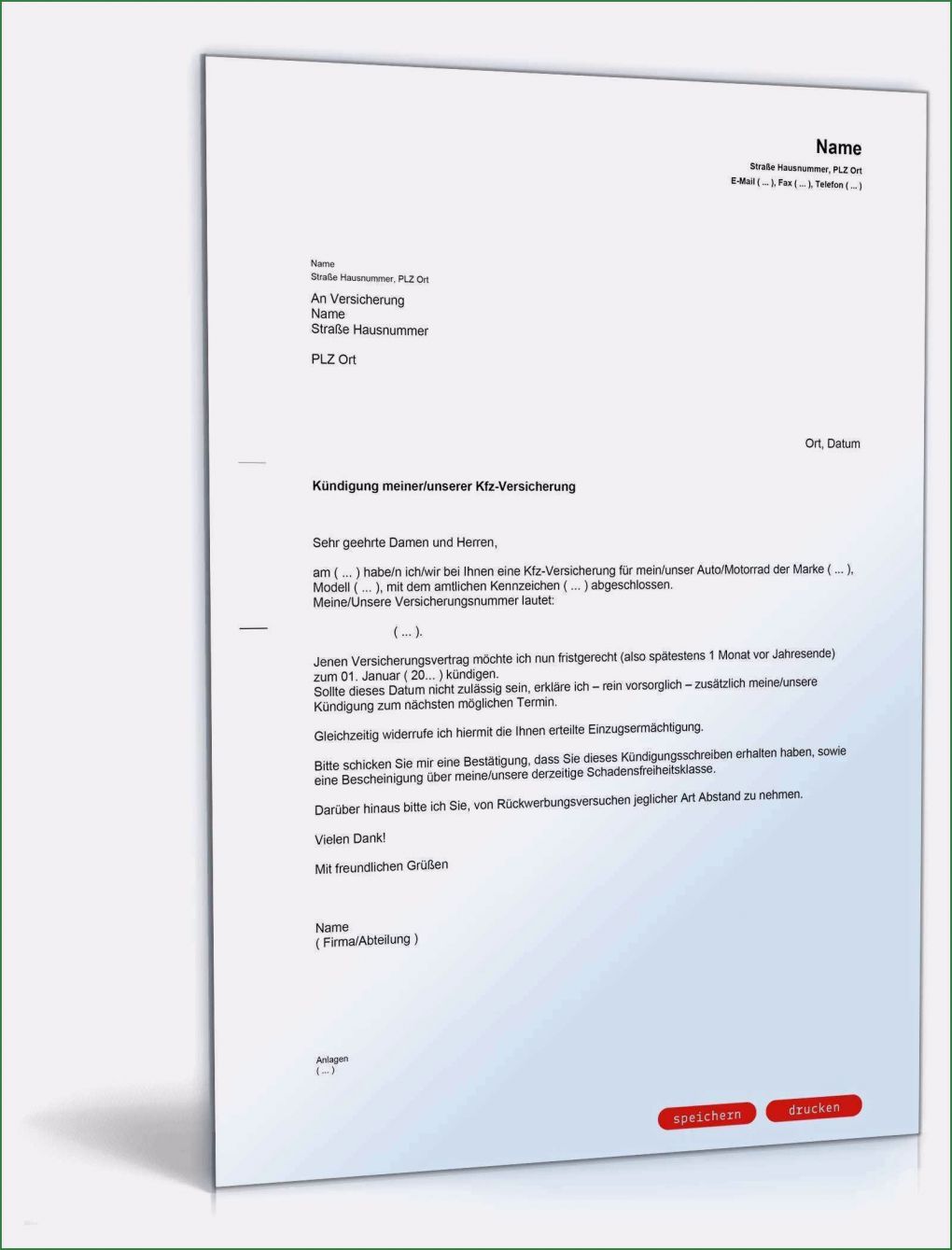 Axa Autoversicherung Kündigen Vorlage Wunderbar Vhv Kuendigung Fax