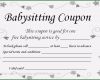 Babysitter Gutschein Vorlage Gut Free Babysitting Coupon Template