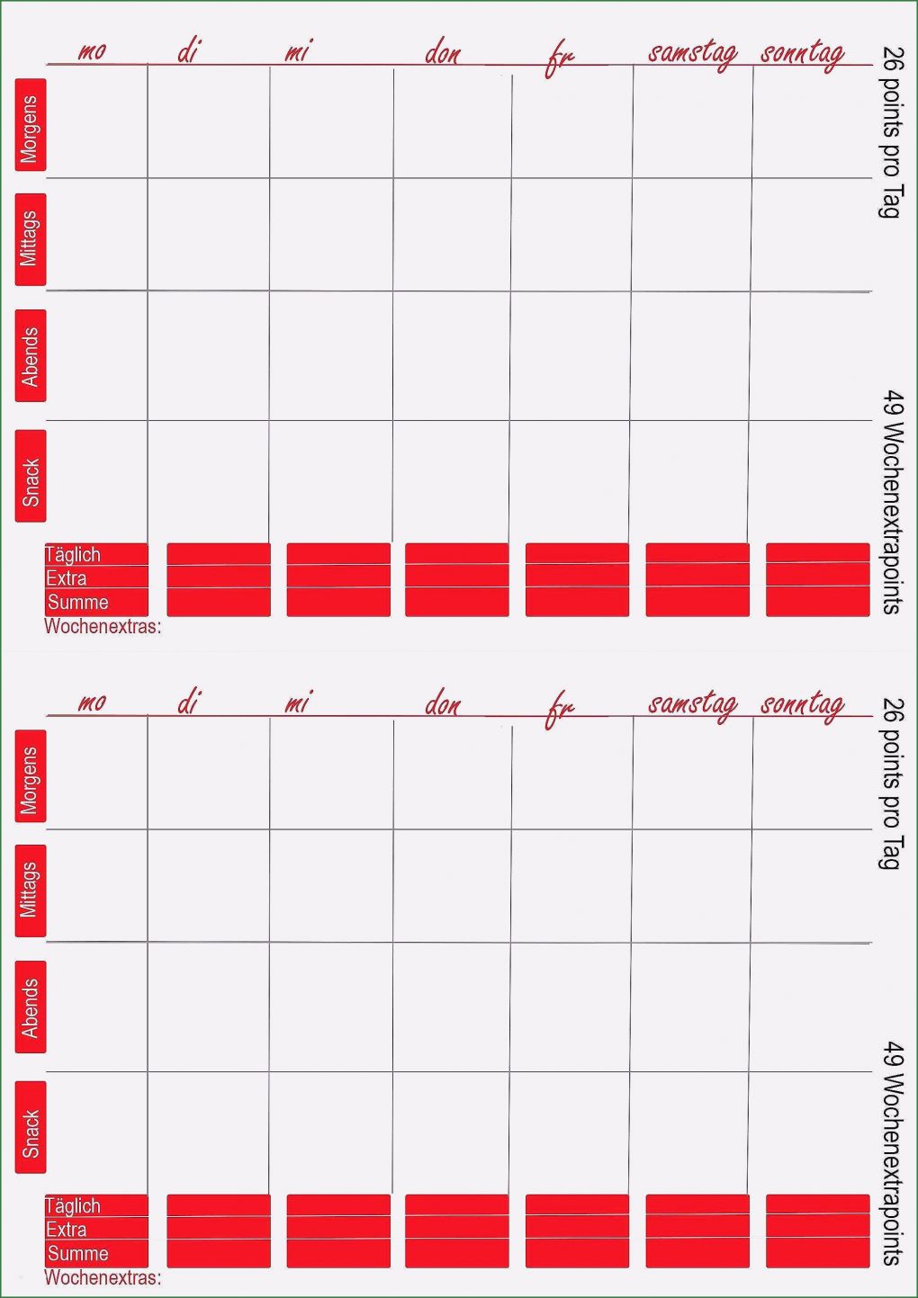 Babytagebuch Vorlage Zum Ausdrucken Genial Gute Aktien Der Weight Watchers Wochenplan Vorlage