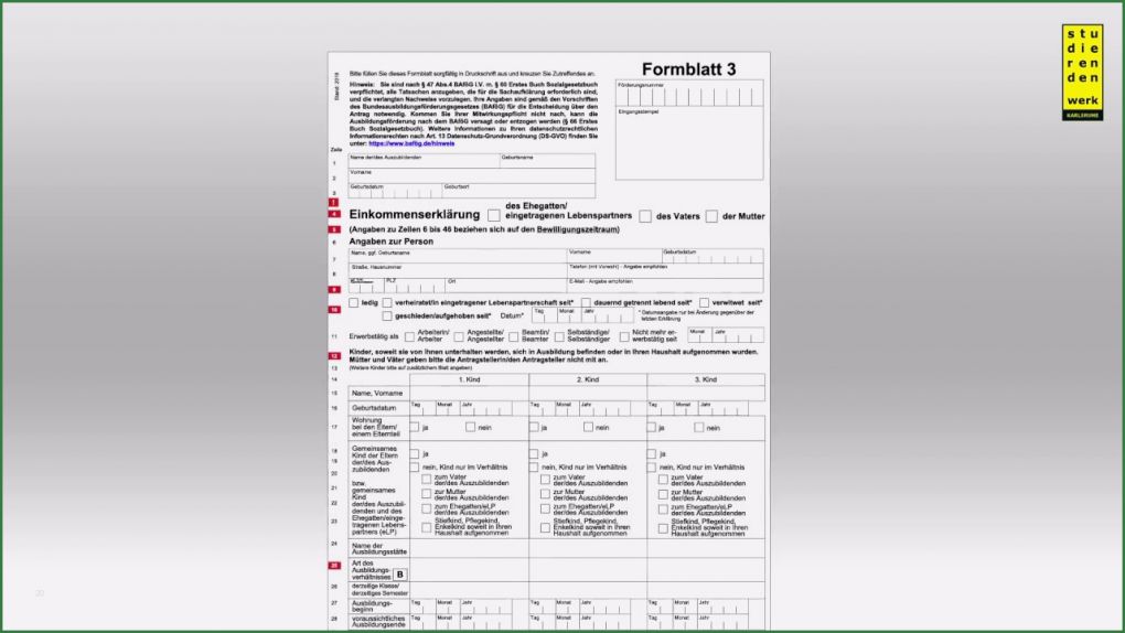 Bafög Antrag Zurückziehen Vorlage Erstaunlich Bafög Antrag Ausfüllhilfe formblatt 3