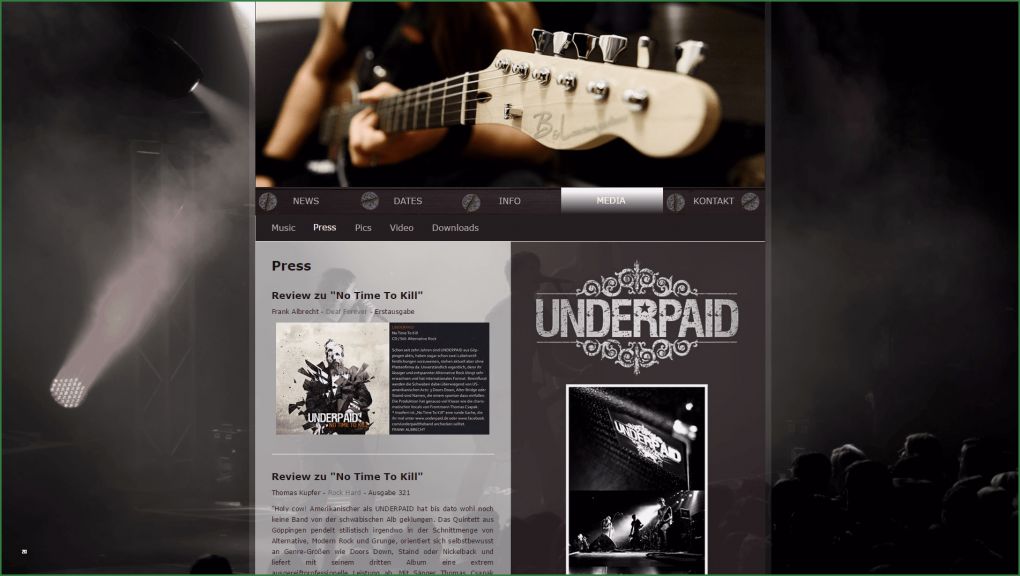 Band Homepage Vorlagen Neu Band Homepage