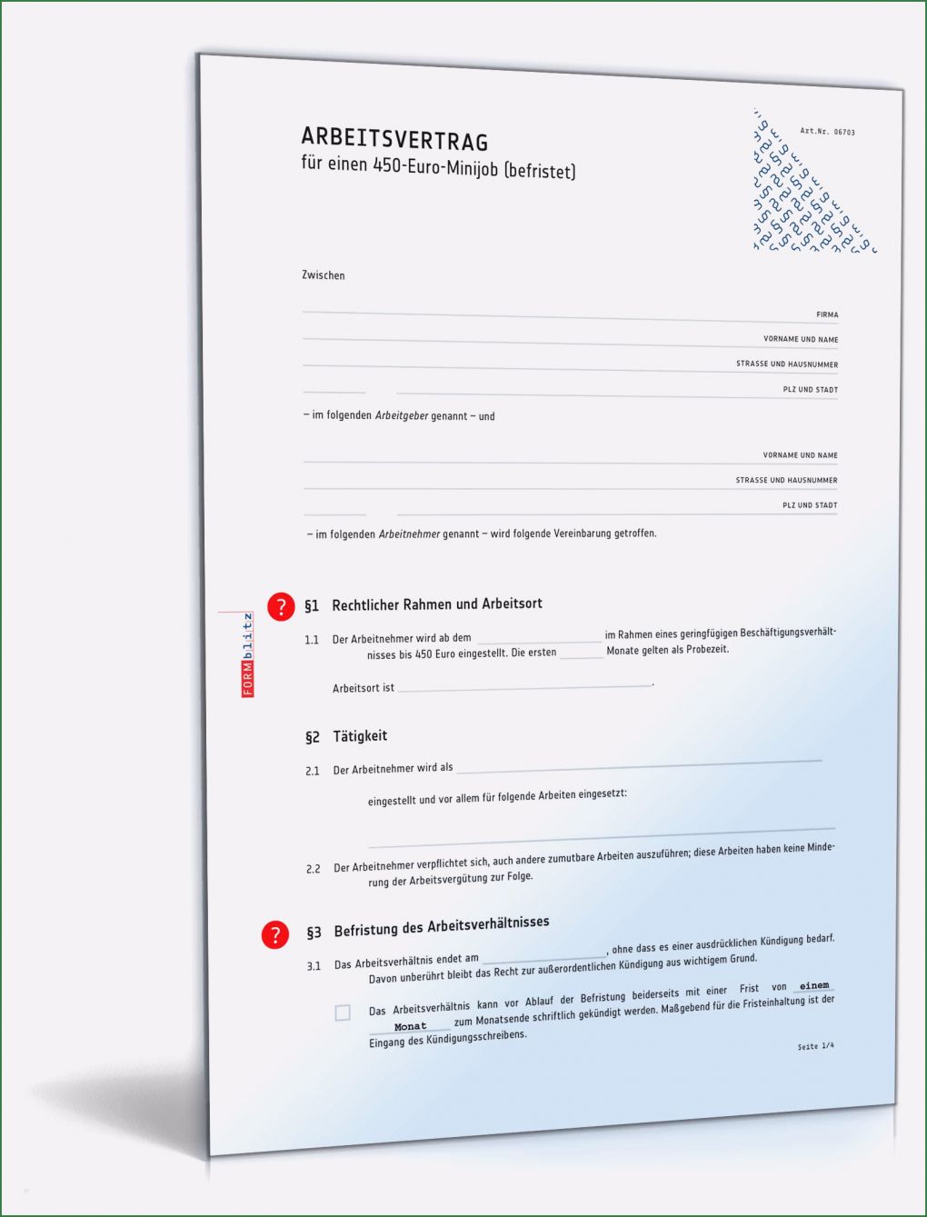 Befristeter Arbeitsvertrag Vorlage Best Of Befristeter Arbeitsvertrag Minijob