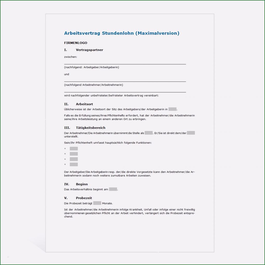 Befristeter Arbeitsvertrag Vorlage Bewundernswert Kündigung Vorlage Arbeitsvertrag Probezeit