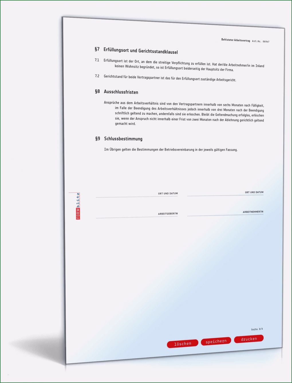 Befristeter Arbeitsvertrag Vorlage Hübsch Befristeter Arbeitsvertrag Muster Vorlage Zum Download