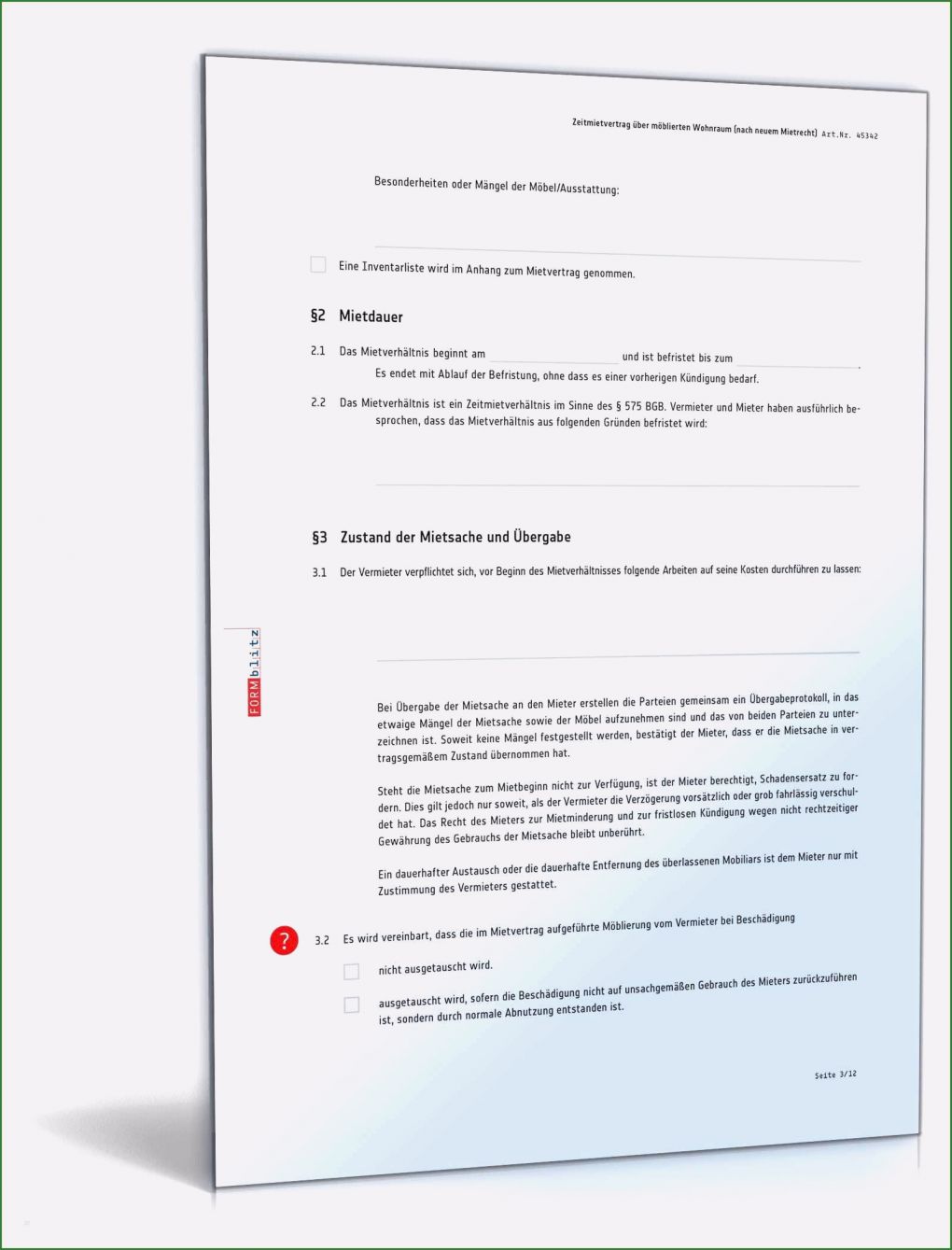 Befristeter Mietvertrag Kostenlose Vorlage Einzigartig Mängelrüge Wohnung Vorlage