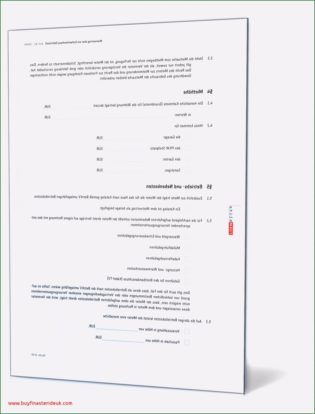 Befristeter Mietvertrag Vorlage Pdf Elegant 6 Mietvertrag Haus Muster Vorlagen123 Vorlagen123