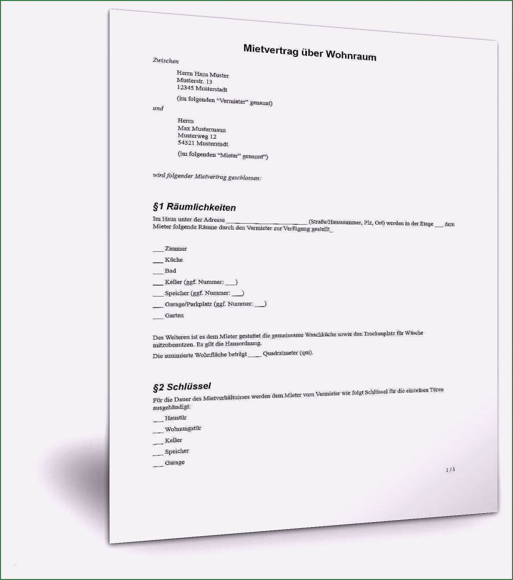 Befristeter Mietvertrag Vorlage Pdf Hübsch 20 Untermietvertrag Muster Noknok Befristeter
