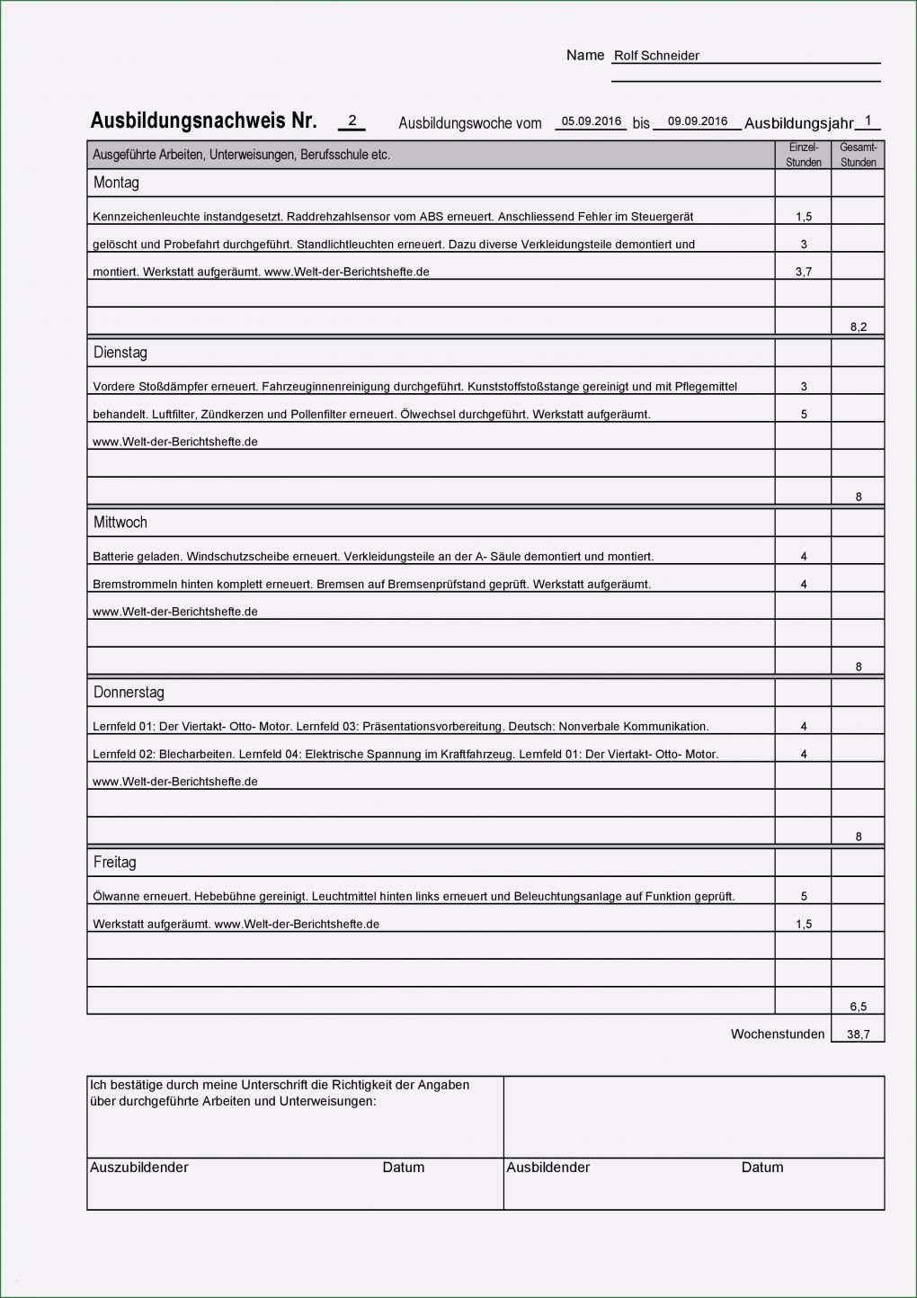 Berichtsheft Vorlage Fachkraft Für Lagerlogistik Bewundernswert Beispieldruck