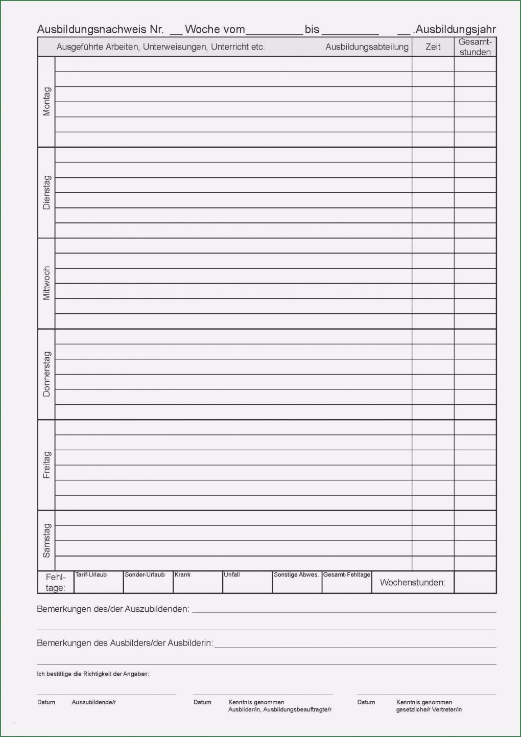 Berichtsheft Vorlage Hwk Download Best Of Vorlage Berichtsheft