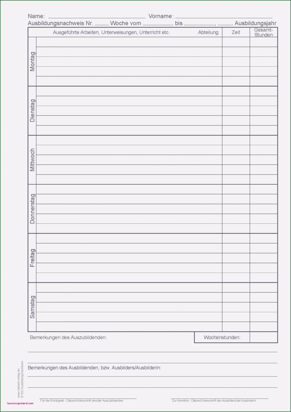 Berichtsheft Vorlage Hwk Download Großartig Berichtsheft Vorlage Word