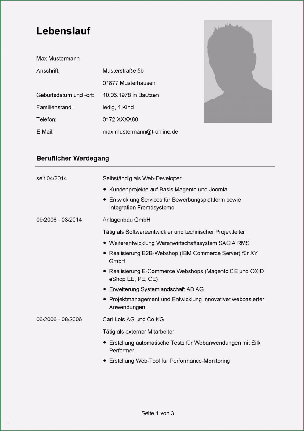 Beruflicher Lebenslauf Vorlage Großartig Tabellarischer Lebenslauf Tipps Und Praktische Beispiele