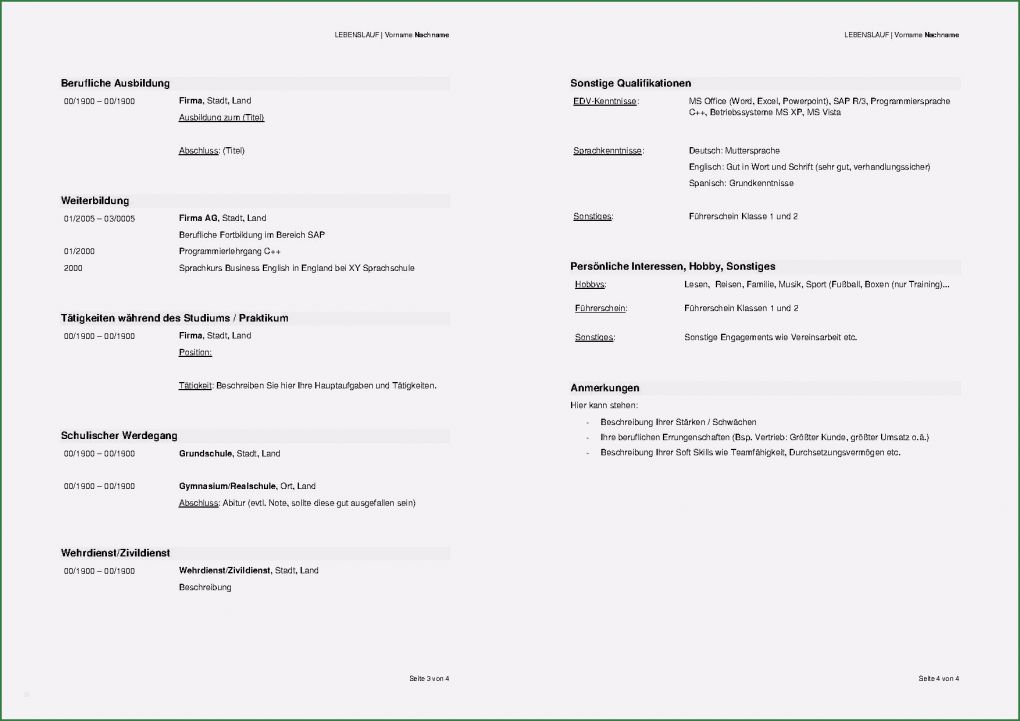 Beruflicher Lebenslauf Vorlage Wunderbar 15 Gut Beruflicher Lebenslauf Vorlage Bilder