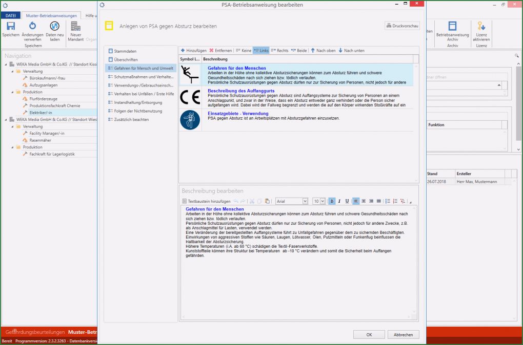 Betriebsanweisung Nach Awsv Vorlage Wunderbar Muster Betriebsanweisungen Plus Weka Media