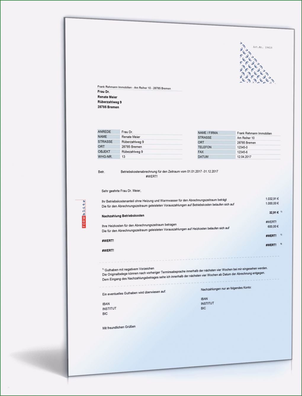 Betriebskosten Vorlage Elegant Betriebs Und Heizkostenabrechnung