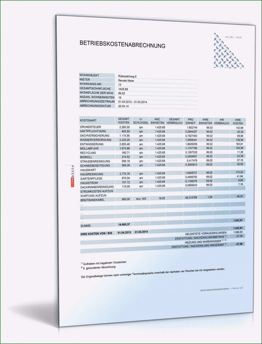 Betriebskosten Vorlage Luxus Betriebskostenabrechnung • De Tabelle Download