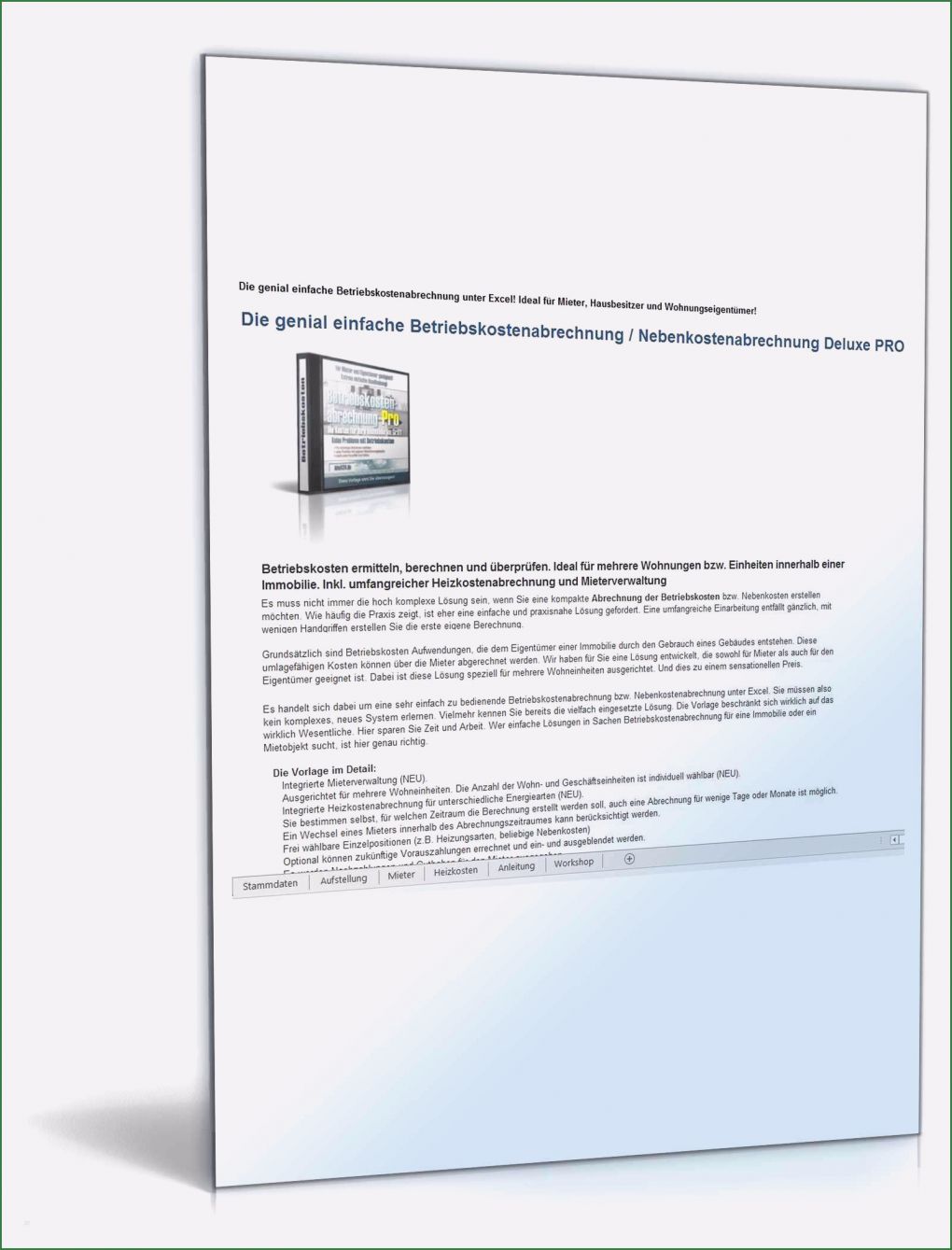 Betriebskostenabrechnung Vorlage österreich Einzigartig Betriebskostenabrechnung Pro Unter Excel