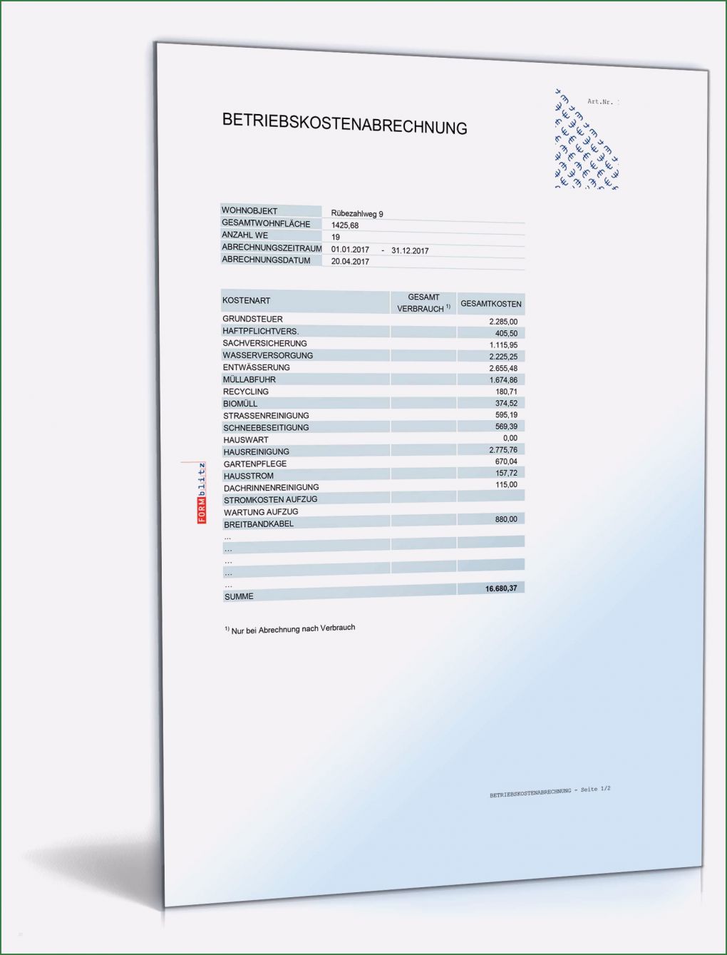 Betriebskostenabrechnung Vorlage österreich Wunderbar Betriebs Und Heizkostenabrechnung