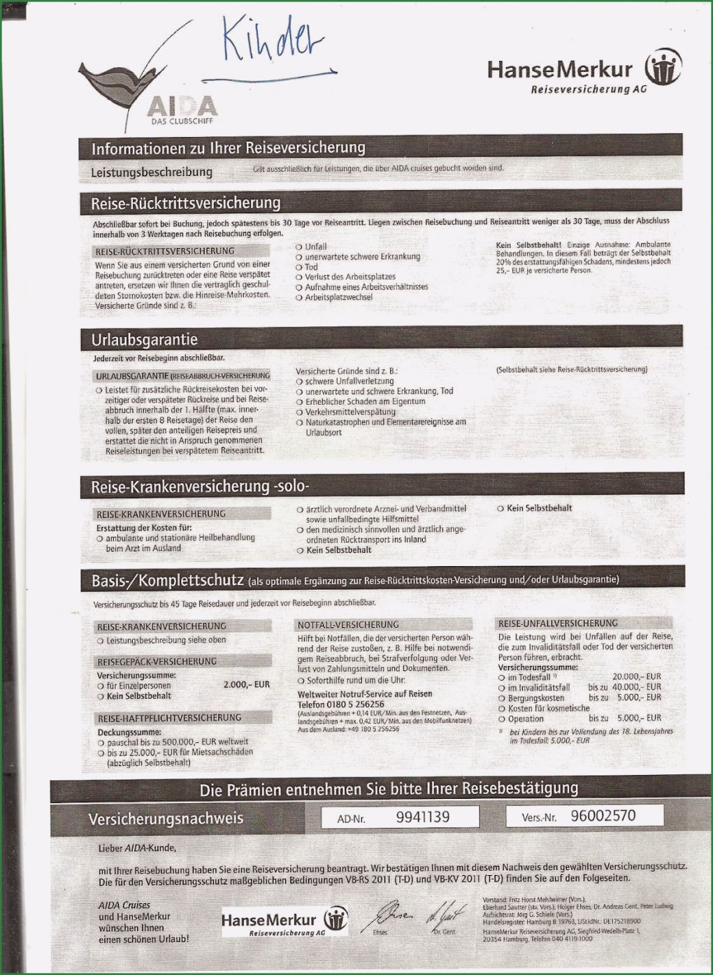 Brillenversicherung Fielmann Kündigen Vorlage Süß Hansemerkur Reiseversicherung Kã¼ndigen Folgtmoeses