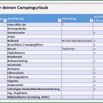 Checklisten Vorlagen Gastronomie Erstaunlich Checkliste Campingurlaub