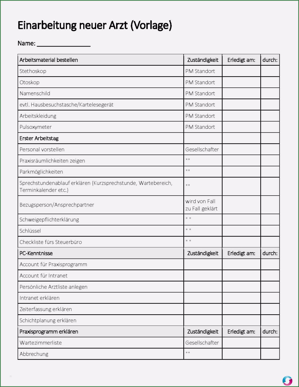 Einarbeitungsplan Vorlage Kostenlos Angenehm 13 Einarbeitungsplan