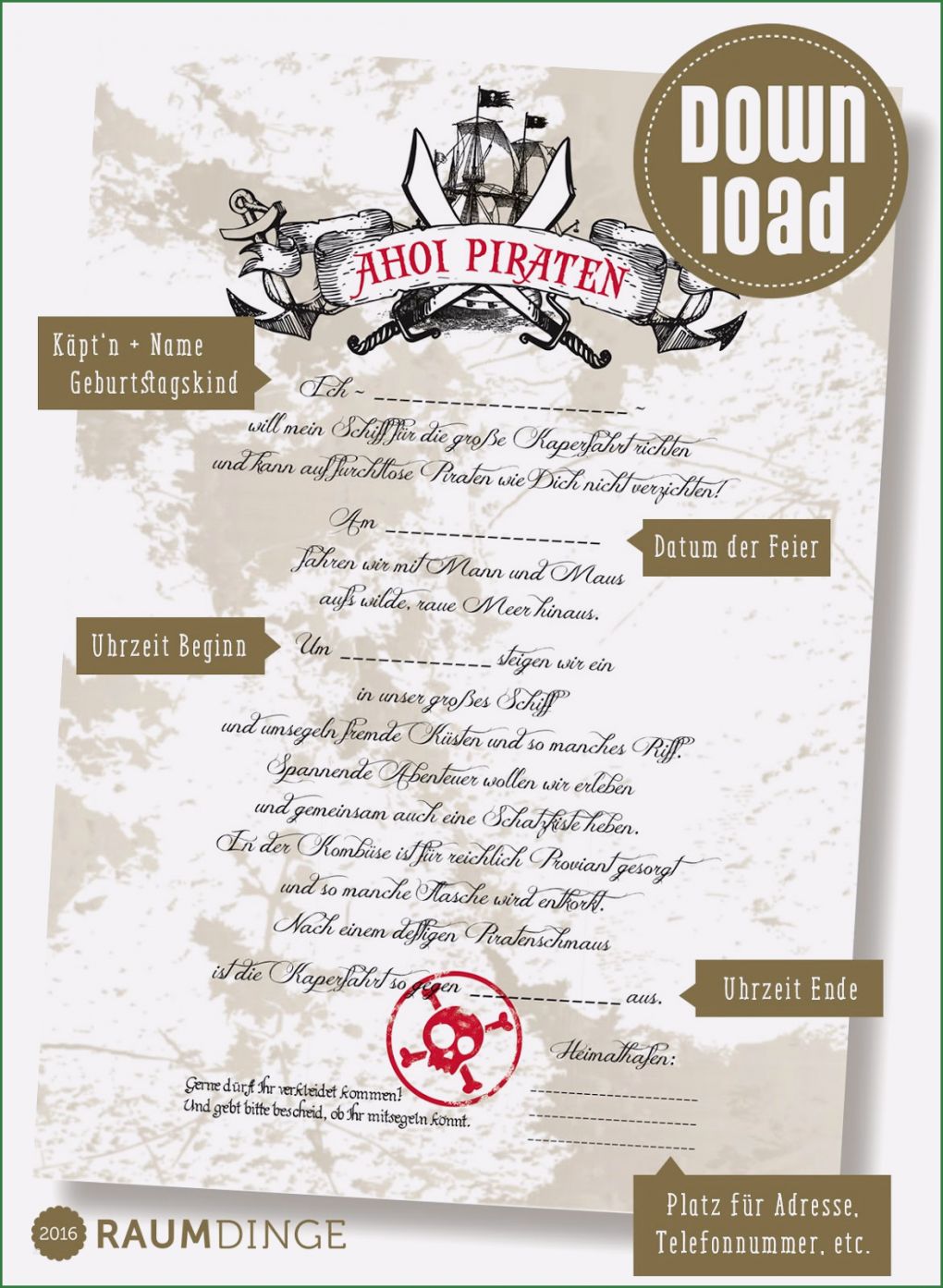 Einladung Piratenparty Vorlage Einzigartig Raumdinge Wir Feiern – Die Piraten Mottoparty Teil 1