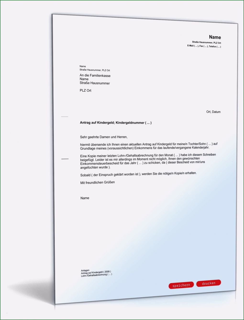 Einspruch Kindergeld Rückzahlung Vorlage Erstaunlich Antrag Auf Kindergeld